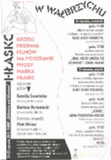 Hłasko w Wałbrzychu : krótki festiwal filmów na podstawie prozy marka Hłaski [Dokument życia społecznego]