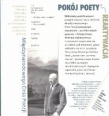 Pokój Poety : reaktywacja [Dokument życia społecznego]