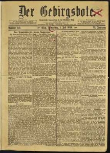 Der Gebirgsbote, 1920, nr 145 [1.07]