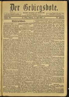 Der Gebirgsbote, 1920, nr 154 [11.07]