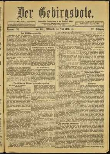 Der Gebirgsbote, 1920, nr 156 [14.07]