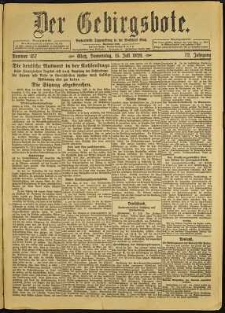 Der Gebirgsbote, 1920, nr 157 [15.07]