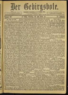 Der Gebirgsbote, 1920, nr 161 [20.07]