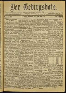 Der Gebirgsbote, 1920, nr 162 [21.07]