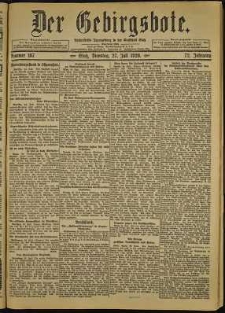 Der Gebirgsbote, 1920, nr 167 [27.07]
