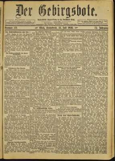 Der Gebirgsbote, 1920, nr 171 [31.07]