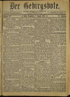 Der Gebirgsbote, 1920, nr 177 [7.08]