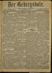 Der Gebirgsbote, 1920, nr 180 [11.08]