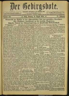Der Gebirgsbote, 1920, nr 184 [15.08]