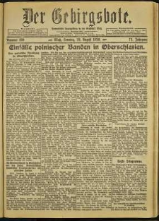 Der Gebirgsbote, 1920, nr 190 [22.08]