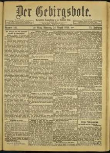 Der Gebirgsbote, 1920, nr 191 [24.08]