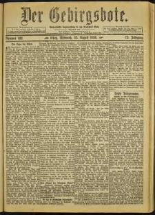 Der Gebirgsbote, 1920, nr 192 [25.08]