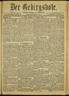 Der Gebirgsbote, 1920, nr 194 [27.08]
