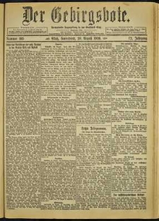 Der Gebirgsbote, 1920, nr 195 [28.08]