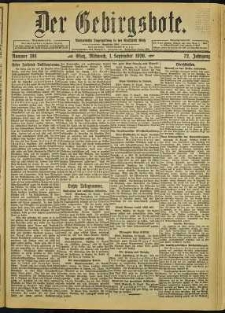 Der Gebirgsbote, 1920, nr 198 [1.09]