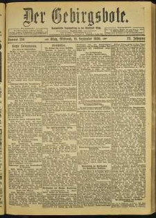 Der Gebirgsbote, 1920, nr 210 [15.09]