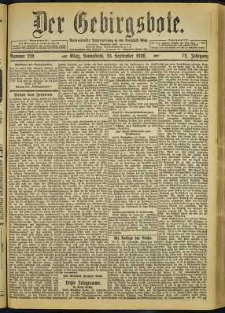 Der Gebirgsbote, 1920, nr 219 [25.09]