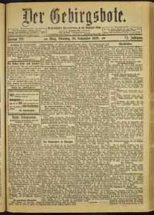 Der Gebirgsbote, 1920, nr 221 [28.09]