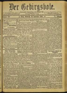 Der Gebirgsbote, 1920, nr 222 [29.09]