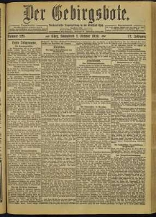 Der Gebirgsbote, 1920, nr 225 [2.10]
