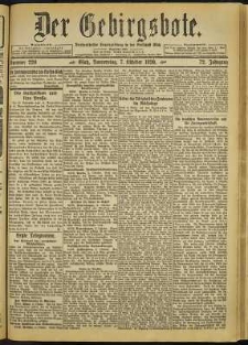 Der Gebirgsbote, 1920, nr 229 [7.10]