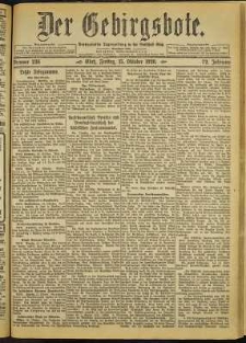 Der Gebirgsbote, 1920, nr 236 [15.10]