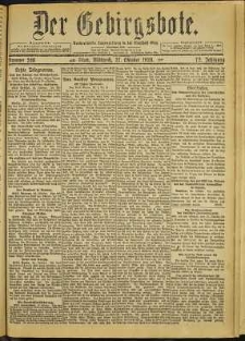 Der Gebirgsbote, 1920, nr 246 [27.10]