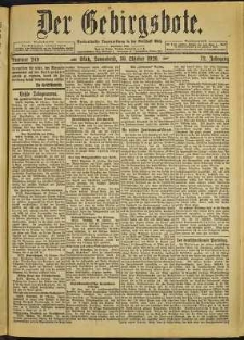 Der Gebirgsbote, 1920, nr 249 [30.10]