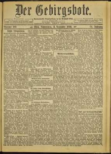 Der Gebirgsbote, 1920, nr 258 [11.11]