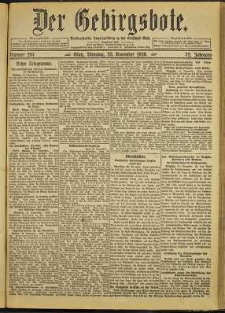 Der Gebirgsbote, 1920, nr 267 [23.11]
