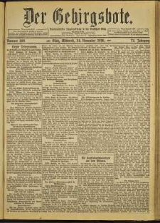Der Gebirgsbote, 1920, nr 268 [24.11]