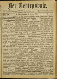 Der Gebirgsbote, 1920, nr 269 [25.11]