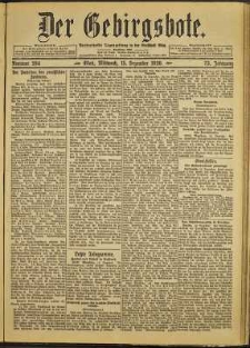Der Gebirgsbote, 1920, nr 284 [15.12]