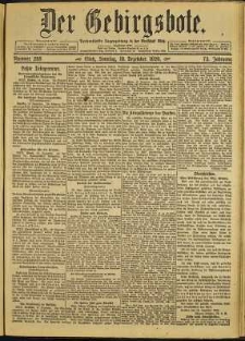Der Gebirgsbote, 1920, nr 288 [19.12]