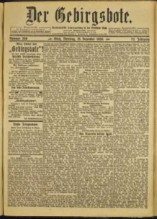 Der Gebirgsbote, 1920, nr 289 [21.12]