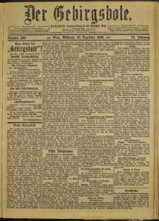 Der Gebirgsbote, 1920, nr 290 [22.12]