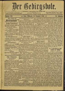 Der Gebirgsbote, 1920, nr 295 [29.12]