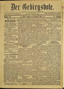 Der Gebirgsbote, 1920, nr 297 [31.12]