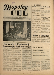 Wspólny cel : Dwutygodnik załogi "Celwiskozy" , 1958, nr 15