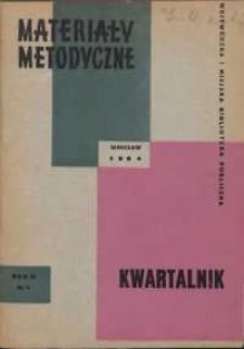 Materiały metodyczne : kwartalnik, R. IX, 1964, nr 1