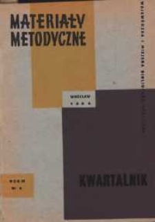 Materiały metodyczne : kwartalnik, R. IX, 1964, nr 4