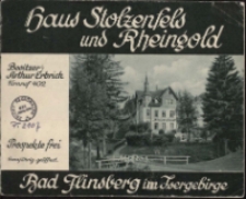 Haus Stolzenfels und Rheingold : Bad Flinsberg im Isergebirge [Dokument życia społecznego]
