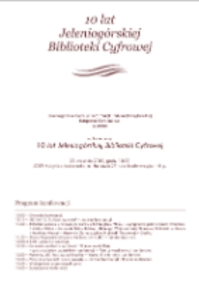 10 lat Jeleniogórskiej Biblioteki Cyfrowej - zaproszenie [Dokument elektroniczny]