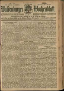 Waldenburger Wochenblatt, Jg. 52, 1906, nr 73