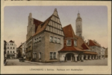 Löwenberg i. Schles. Rathaus mit Markthallen [Dokument ikonograficzny]