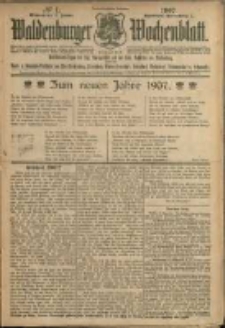 Waldenburger Wochenblatt, Jg. 53, 1907, nr 1
