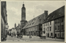 Löwenberg i. Schles. - Markt mit Rathaus [Dokument ikonograficzny]