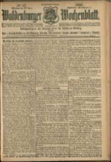 Waldenburger Wochenblatt, Jg. 53, 1907, nr 47