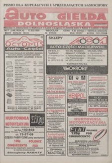 Auto Giełda Dolnośląska : pismo dla kupujących i sprzedających samochody, R. 4, 1995, nr 7 (148) [17.02]