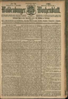 Waldenburger Wochenblatt, Jg. 53, 1907, nr 71